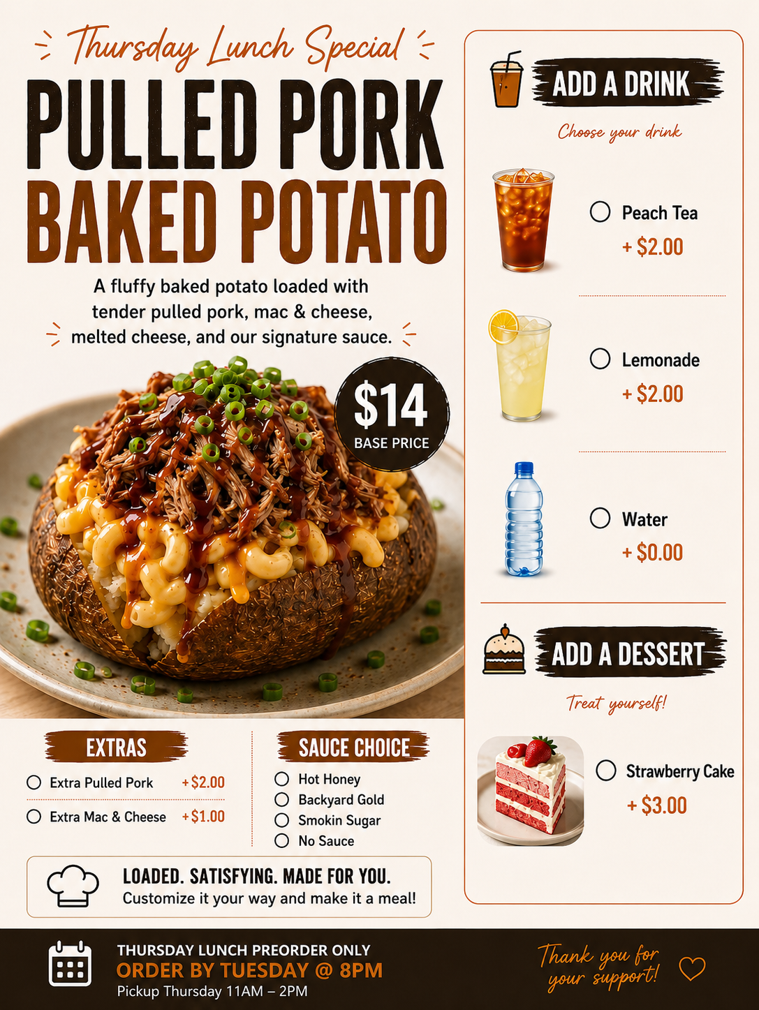 Pulled Pork Baked Potato